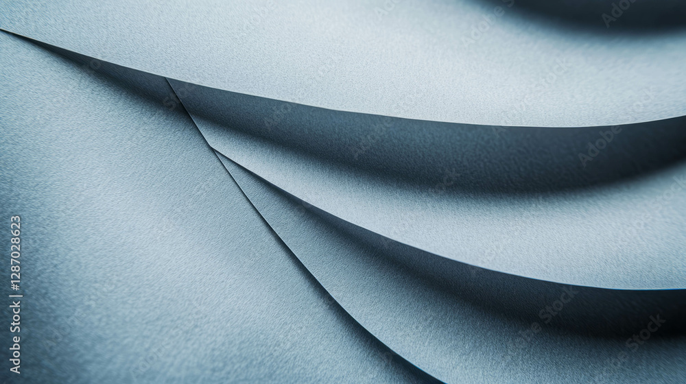 Poster textured overlapping grey paper sheets - abstract minimalist design