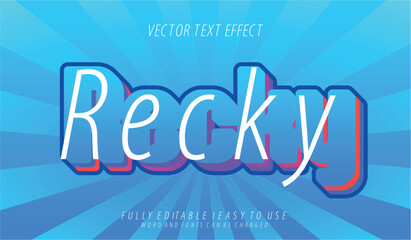 100% Editable Font Effect Vector