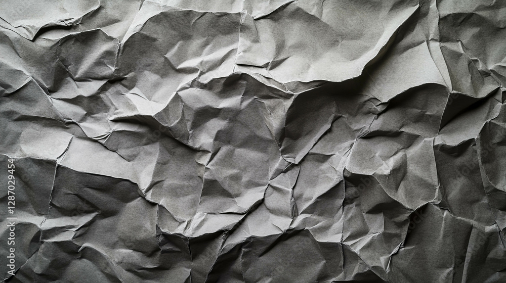 Aufkleber textured surface of irregular intersecting ribbed grey paper for background design