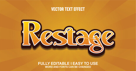 100% Editable Font Effect Vector