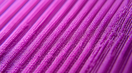 Intricate neon violet ribbed plastic texture for design and decoration