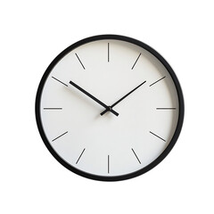 Minimalist Wall Clock with Smart Functionality Isolated on Transparent Background