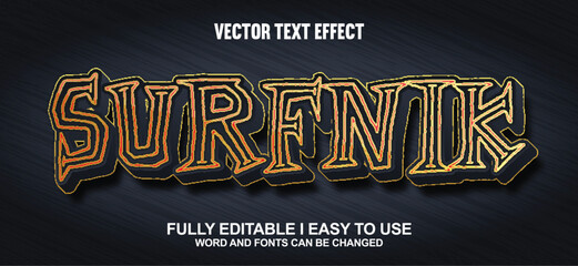 Editable Font Vector Effect