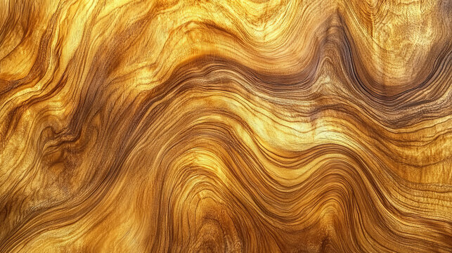 Rich texture of golden brown koa wood surface for design elements and craft inspiration