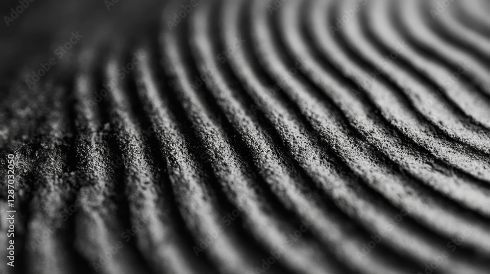 Poster intricate macro texture of fingerprint ridges for forensic or security design