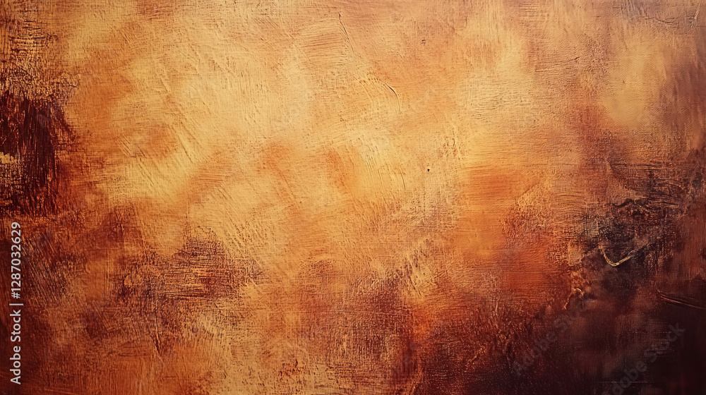 Poster abstract macro texture of warm tones on painted canvas for artistic background design