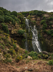 waterfall in the mountains