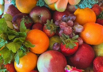 Colourful Mixed fruit background