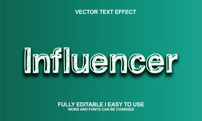 Editable Font Vector Effect