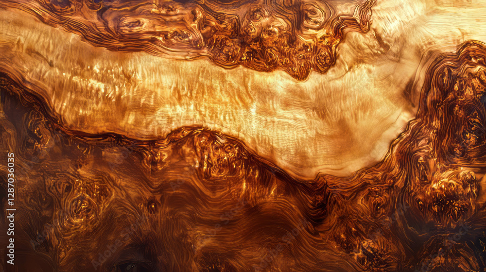 Poster rich mahogany wood texture with dark side light highlighting unique patterns