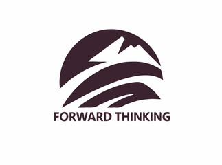 Dynamic Abstract Logo Badge for Forward-Thinking Company - Vector Graphic