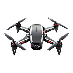 Futuristic High Performance Drone with Camera GPS Isolated on Transparent Background