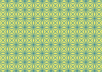 Obraz premium pattern with blue geometric pattern and yellow background 