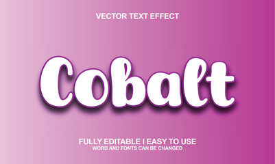 Editable 3D style text effects