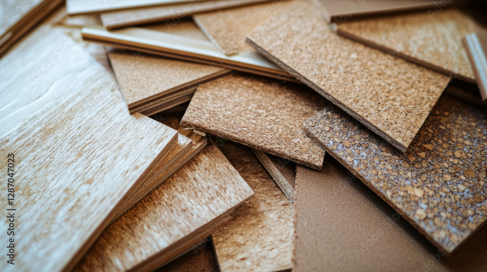 Poster mdf texture with circular saw marks and varied patterns for design and craft projects