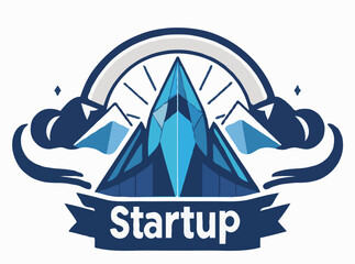 Sophisticated Startup Logo in Geometric Style - Vector