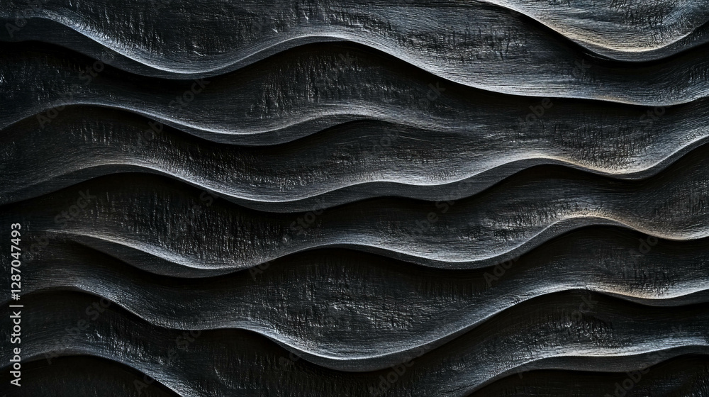 Poster dark stained mdf texture with deep shadows for design and decoration