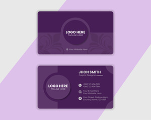 Identity card design template. Modern creative professional business card template design.