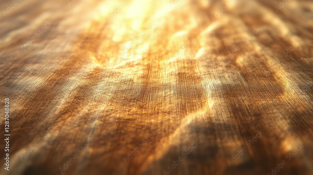 Poster warm golden mdf texture with soft lighting for design and background use