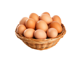 Isolated Basket of Eggs
