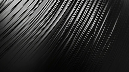 Obraz premium Abstract black ribbed plastic texture for modern design and background concepts