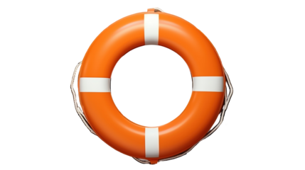 Isolated Orange Life Ring