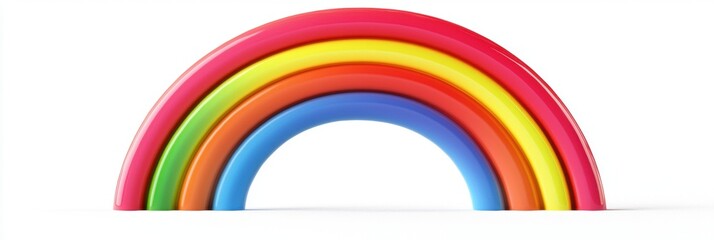 Of rainbow Saint Patricks Day isolated on white