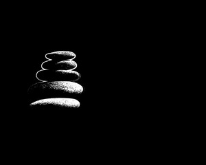 Fototapeta premium Zen Stones: A Calming Composition