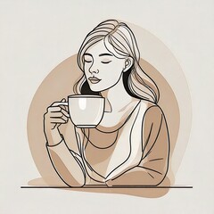 girl with cup of coffee