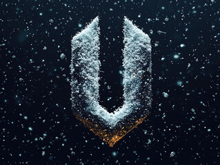 Obraz premium frozen, font, numbers, cinematic, unique, icy, frost, snow, cold, ice, winter, glacial, frosty, snowflake, frozen typography, crystal, holiday, Christmas, dramatic, bold, shiny, reflective, artistic, 