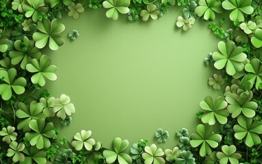 Fototapeta premium Saint Patrick Day citron 3d background minimalistic mockup with space for text