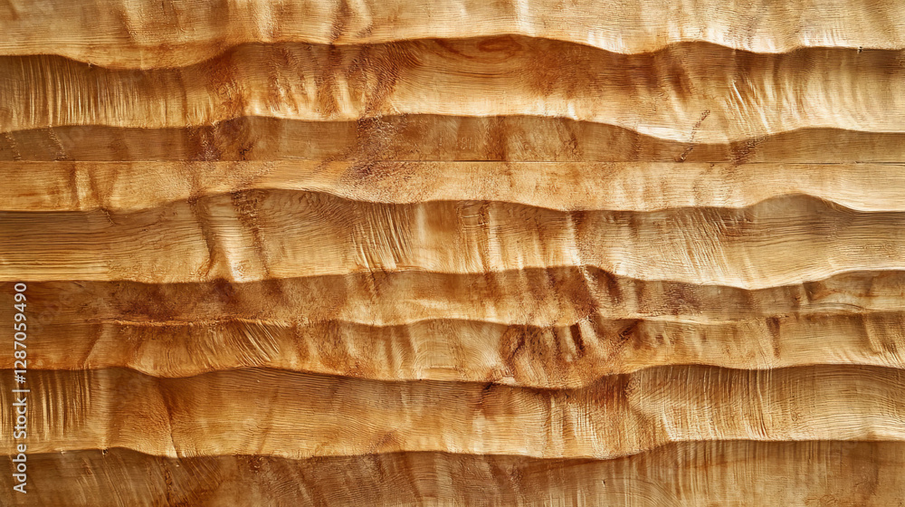 Poster wooden texture with horizontal strands - ideal for architectural and design projects