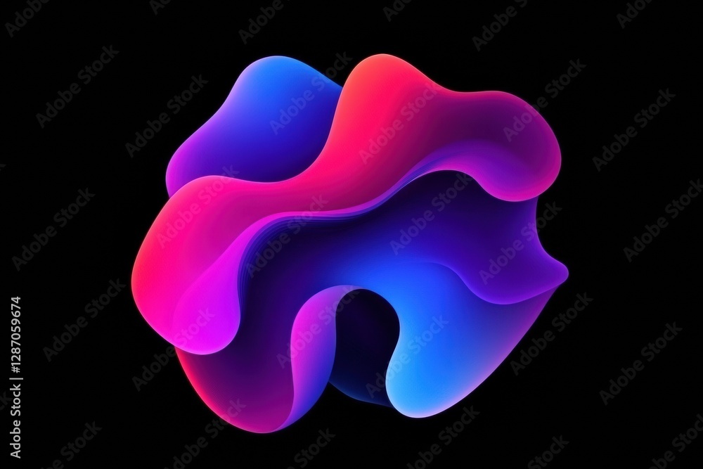 Leinwandbilder colorful abstract design with flowing shapes and vibrant gradients created in digital art. generativ
