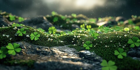 Saint Patrick Day moss 3d background