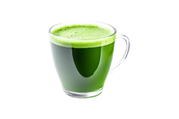 Refreshing Green Drink in Glass Mug Healthy Beverage