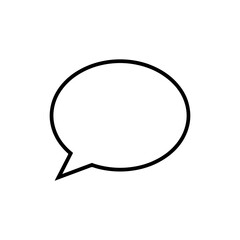 Chat Bubble Thin Line Icon &acirc;&euro;&ldquo; Messaging and Online Conversation Symbol