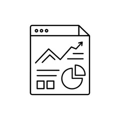 Fototapeta premium Earnings Report Icon â€“ Financial Statement, Business Growth, Revenue Analysis