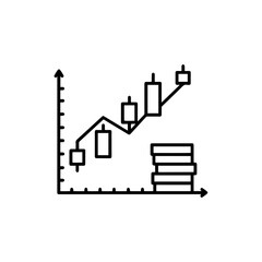 Fototapeta premium Position Trading Icon Representing Long-Term Investment and Stock Market Strategy