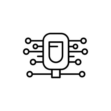 Plugin Development Thin Line Icon &acirc;&euro;&ldquo; Software Extension, Custom Features, and Web Integration