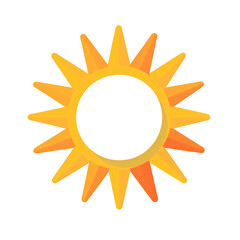 Isolated Sun Icon Frame