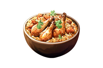 Delicious Chicken and Rice Bowl Tasty Meal Food