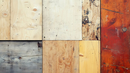 Diverse plywood textures with cross grain patterns for woodworking and design projects