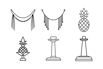 Set of furniture vector illustration, Furniture design