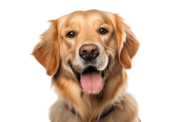 Isolated Golden Retriever Dog