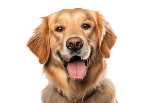 Isolated Golden Retriever Dog