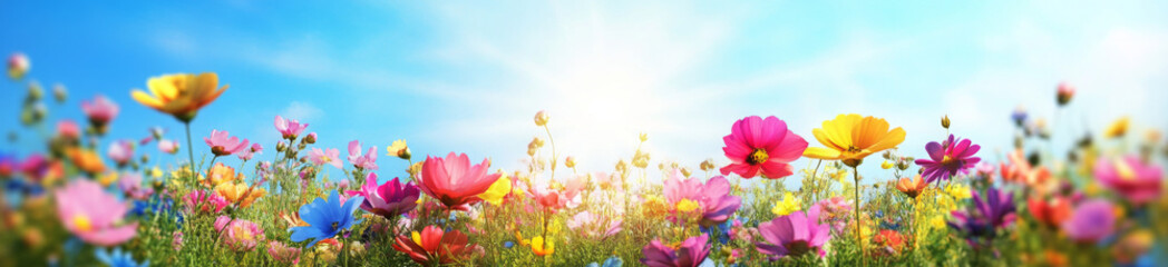 Obraz premium Cosmos flower in the field 