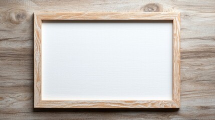 Fototapeta premium Empty Wooden Frame on Wood Background
