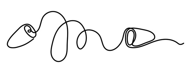 One continuous line drawing of earplugs. The minimalistic style highlights simplicity. Editable line. Vector illustration