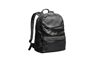 Naklejka premium Stylish Black Backpack Modern Design Travel Bag,