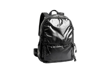 Naklejka premium Sleek Black Backpack Stylish Travel Bag,